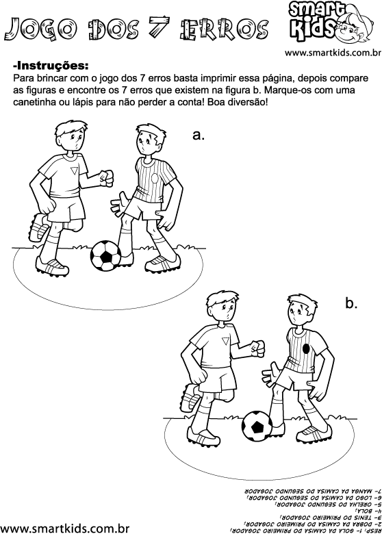 Jogo dos 7 erros - Futebol  Vitarella - Tem diferença. Tem sabor.